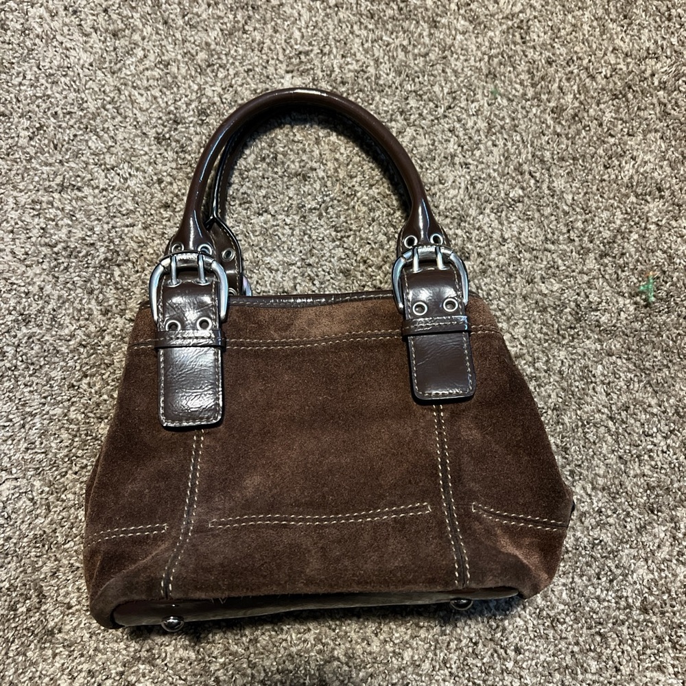 TIGNANELLO Brown Leather Satchel  Purse Handbag - Picture 2 of 4